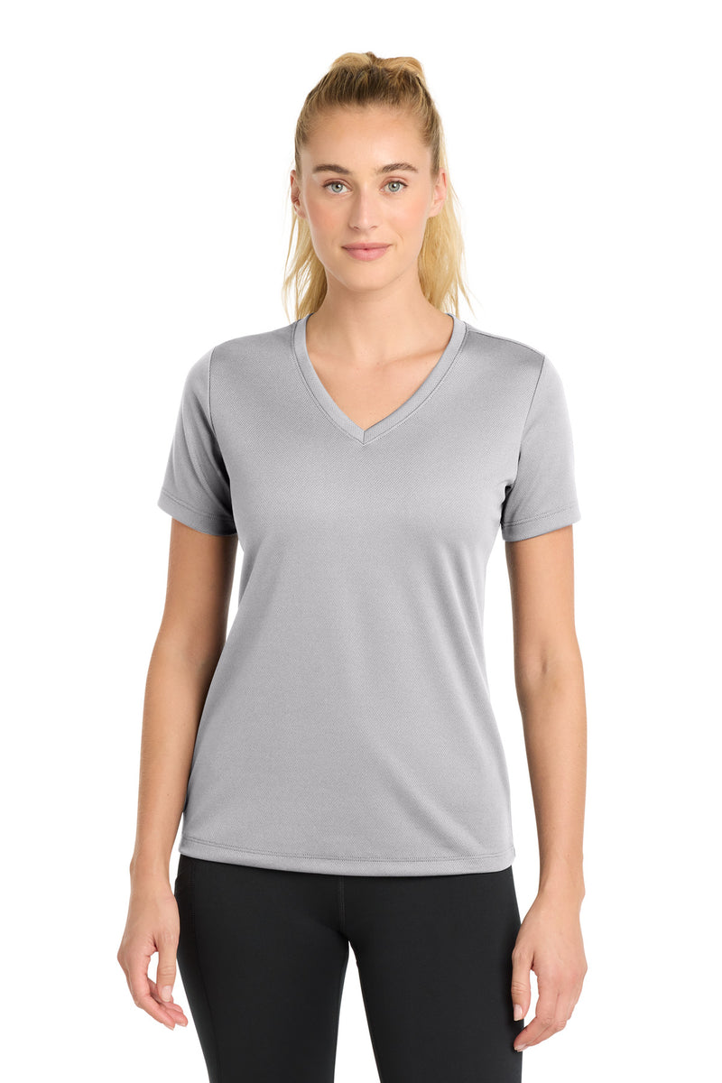 DRIEQUIP Women's Moisture Wicking RacerMesh V-Neck Tee
