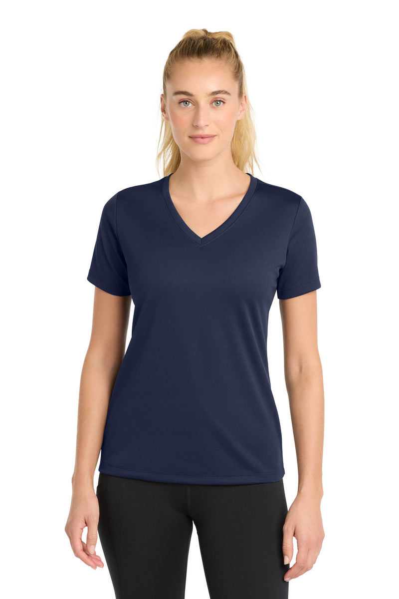 DRIEQUIP Women's Moisture Wicking RacerMesh V-Neck Tee