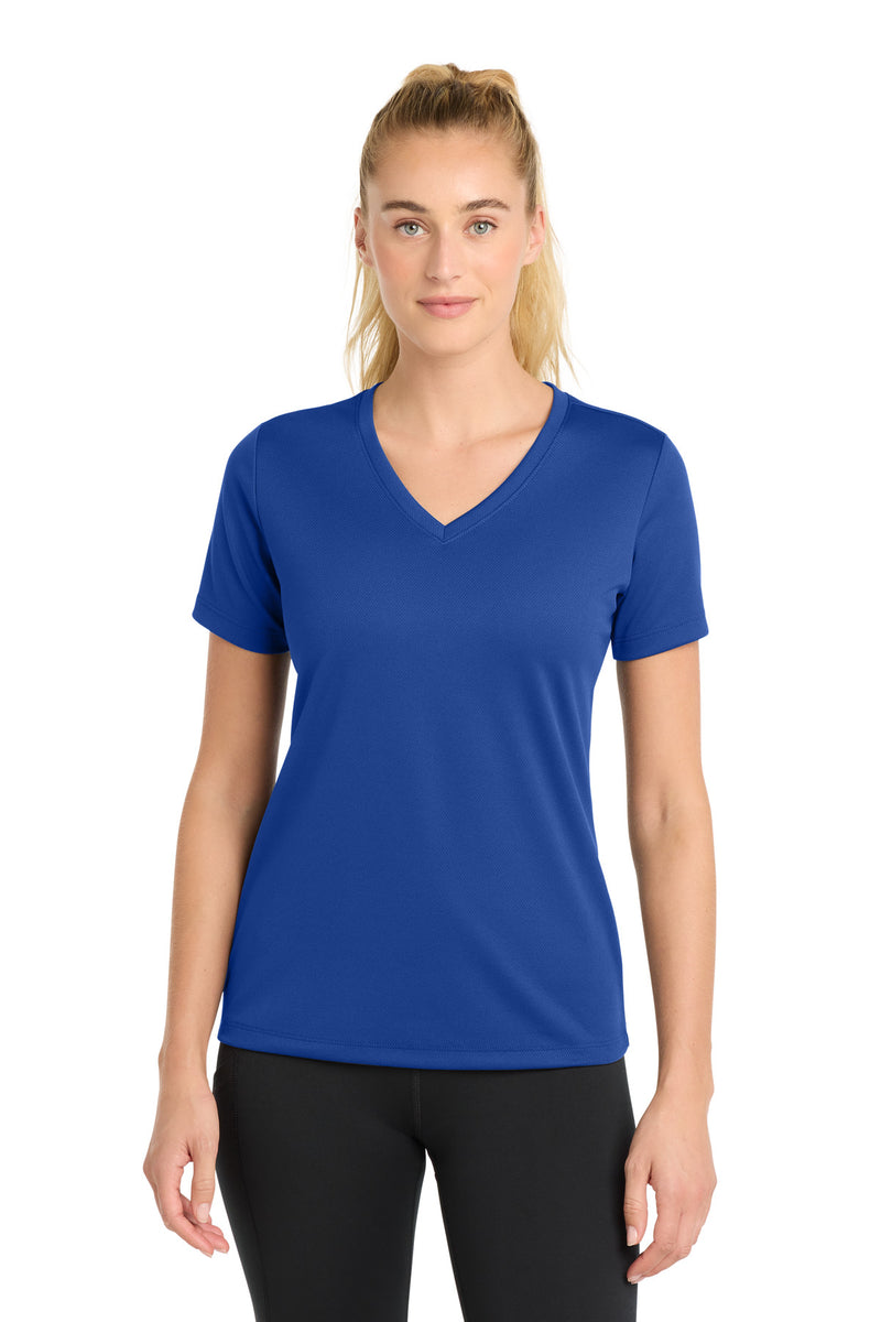 DRIEQUIP Women's Moisture Wicking RacerMesh V-Neck Tee