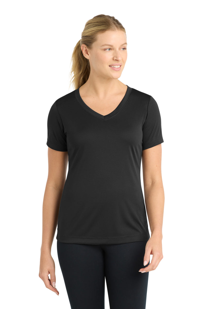 DRIEQUIP Women's Moisture Wicking Athletic V-Neck Tee. L