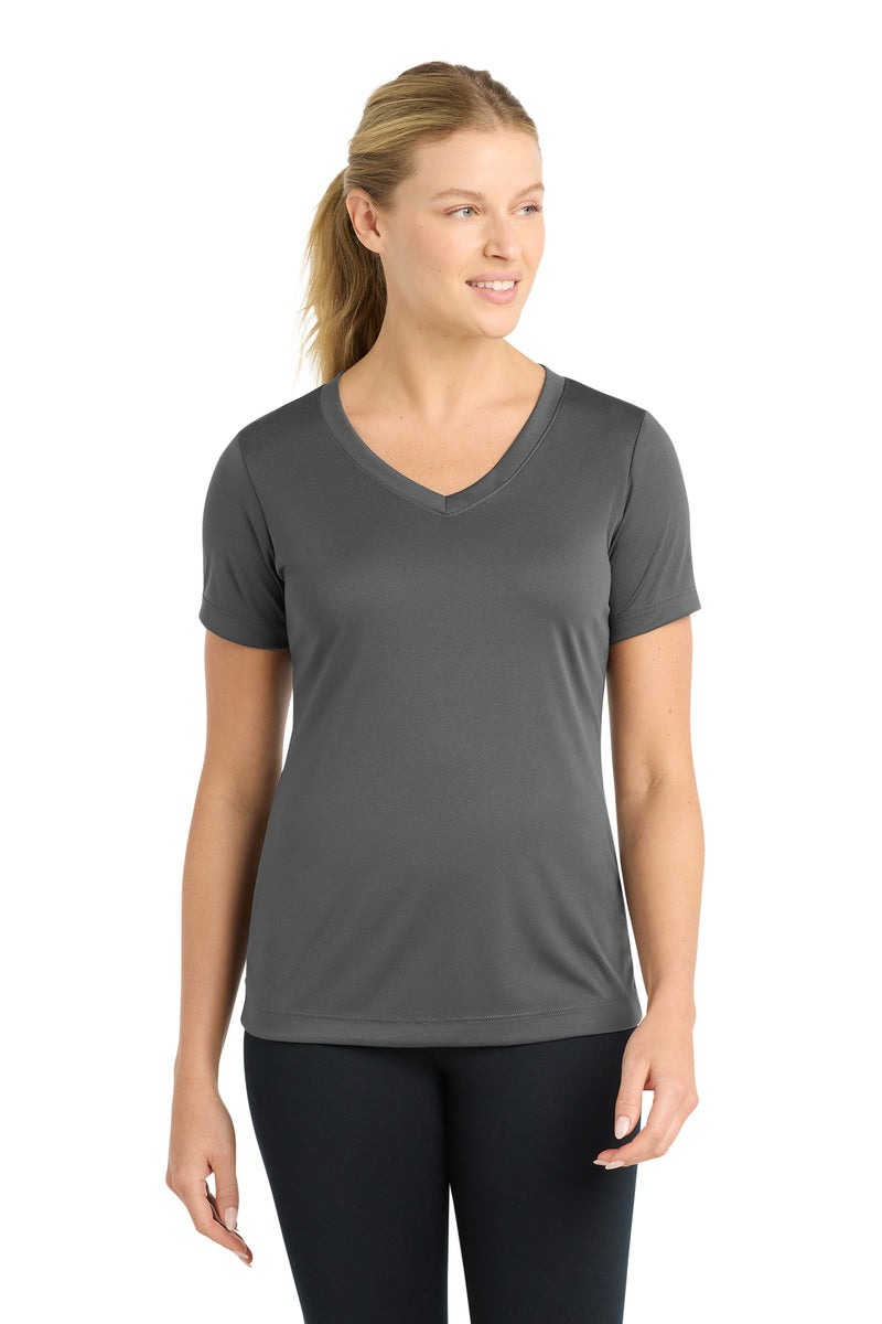 DRIEQUIP Women's Moisture Wicking Athletic V-Neck Tee. L