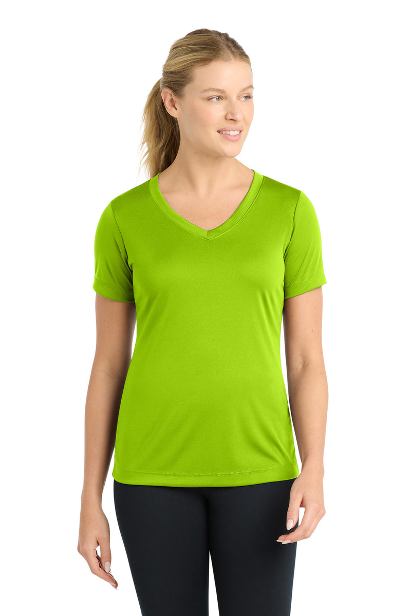 DRIEQUIP Women's V-Neck Tee with Color-Lock Technology