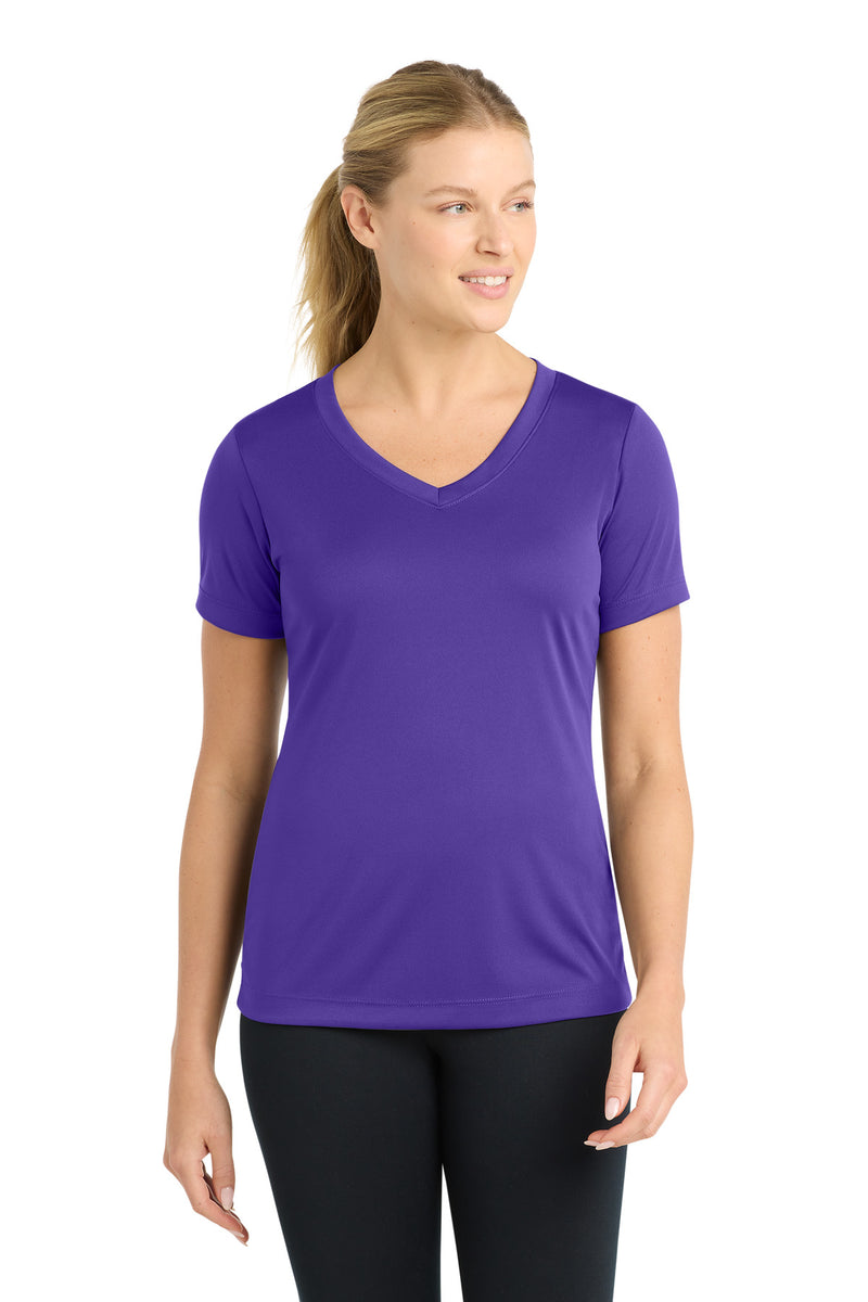 DRIEQUIP Women's Moisture Wicking Athletic V-Neck Tee. L
