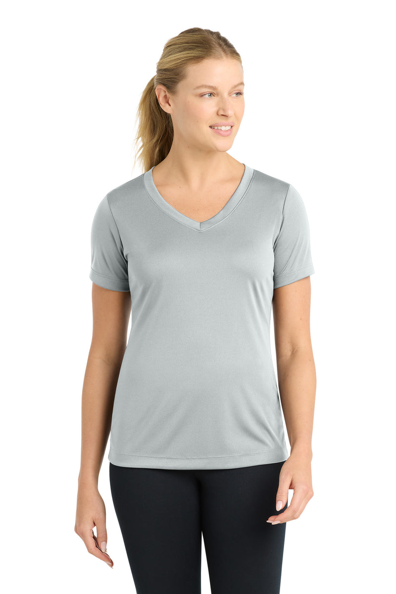 DRIEQUIP Women's Moisture Wicking Athletic V-Neck Tee. L