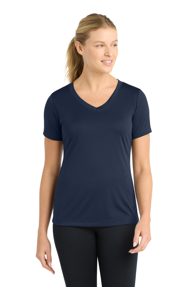DRIEQUIP Women's Moisture Wicking Athletic V-Neck Tee. L