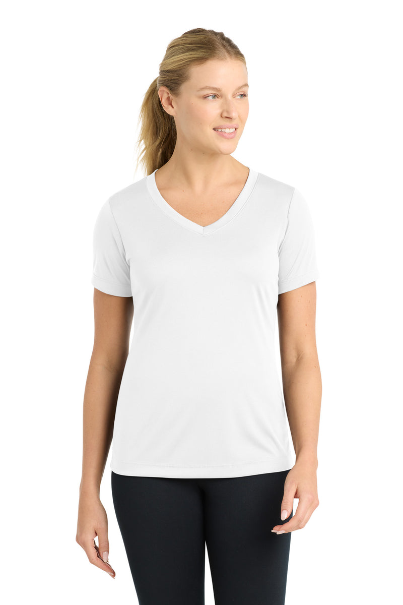 DRIEQUIP Women's Moisture Wicking Athletic V-Neck Tee. L
