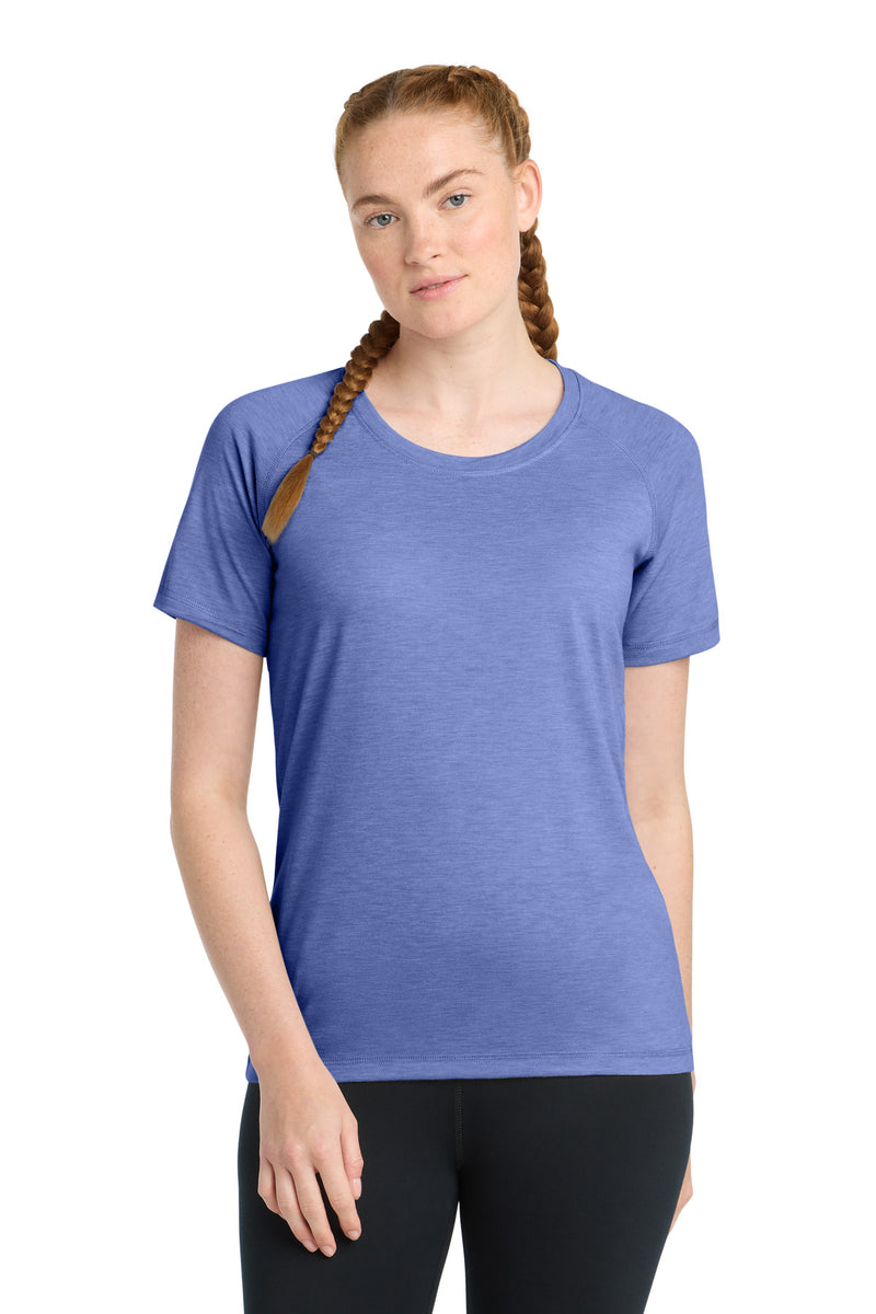 DRIEQUIP Women's Tri-Blend Raglan Tee with Moisture-Wicking Performance