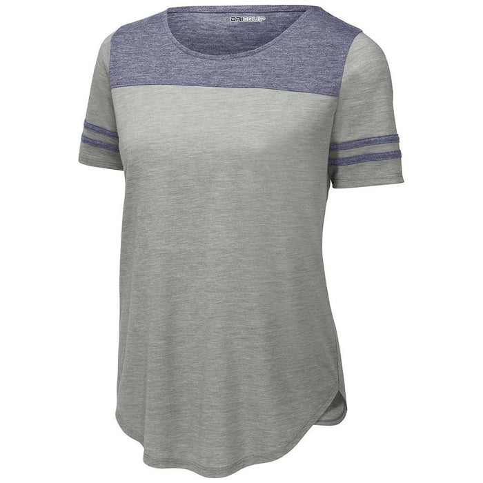 Navy/Light Grey Heather Tri Blend Fan Tee