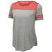 Red/Light Grey Heather Tri Blend Fan Tee