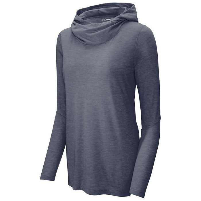 Navy Heather Hoodie – Unleash the benefits of moisture-wicking and lasting color vibrancy.