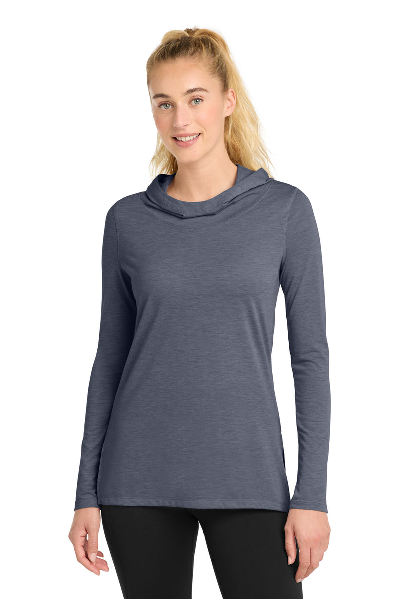 DRIEQUIP Women's Tri-Blend Wicking Long Sleeve Hoodie
