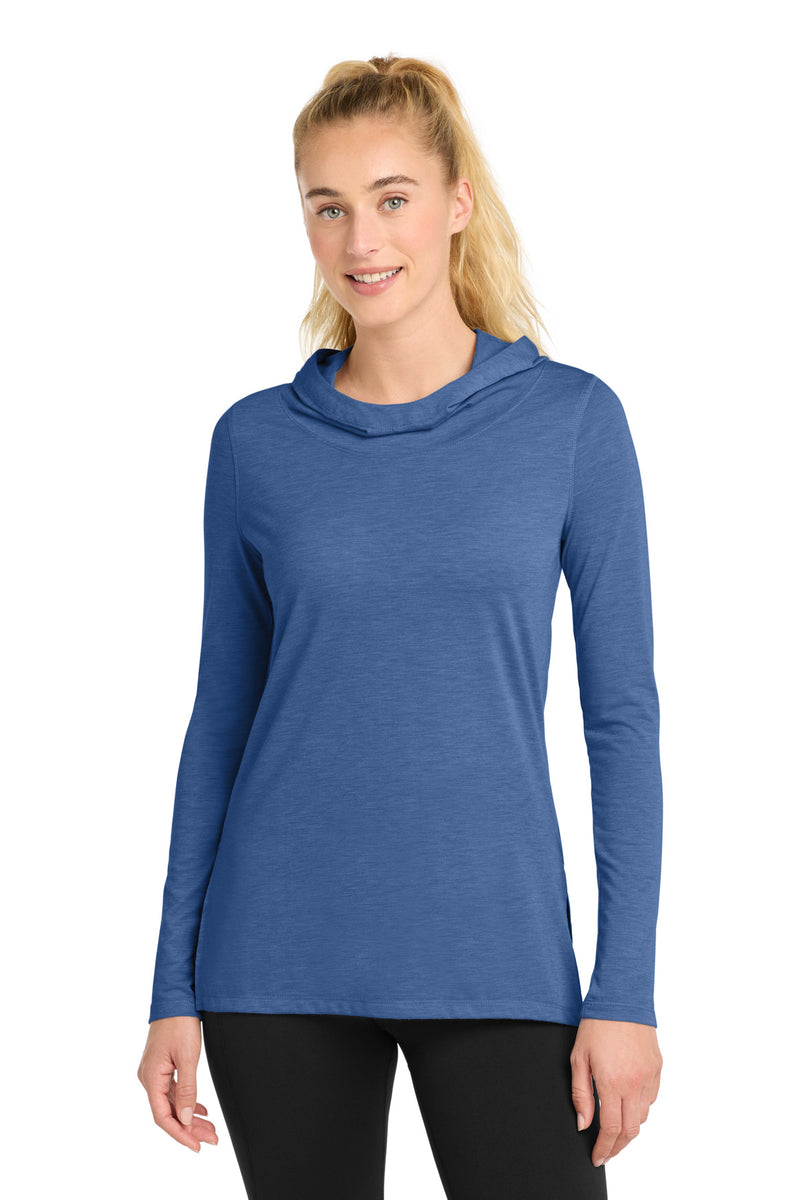 DRIEQUIP Women's Tri-Blend Wicking Long Sleeve Hoodie