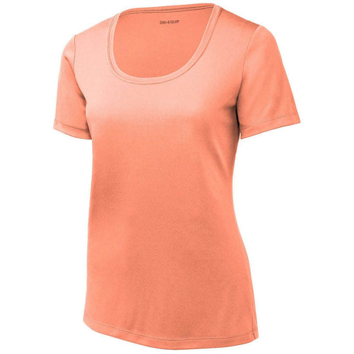 Soft Coral Scoop Neck Tee