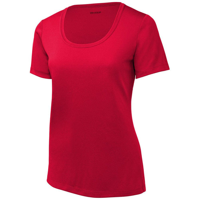 Red Scoop Neck Tee