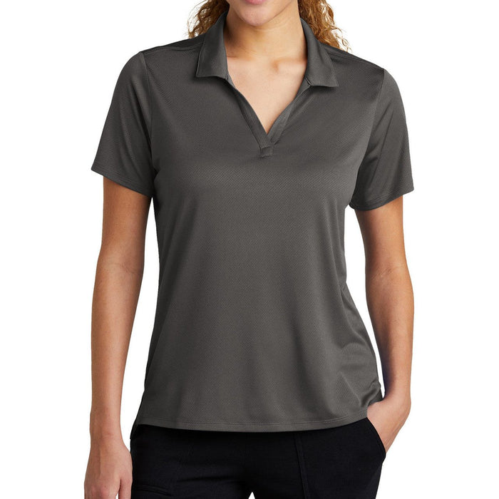 Women's UV Resistant Honeycomb Texture Polo in Graphite – sleek and modern for a contemporary style.