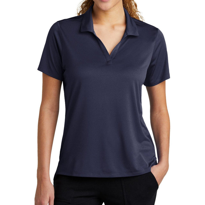 Women's UV Resistant Honeycomb Texture Polo in Navy – timeless and sophisticated for a classic touch.