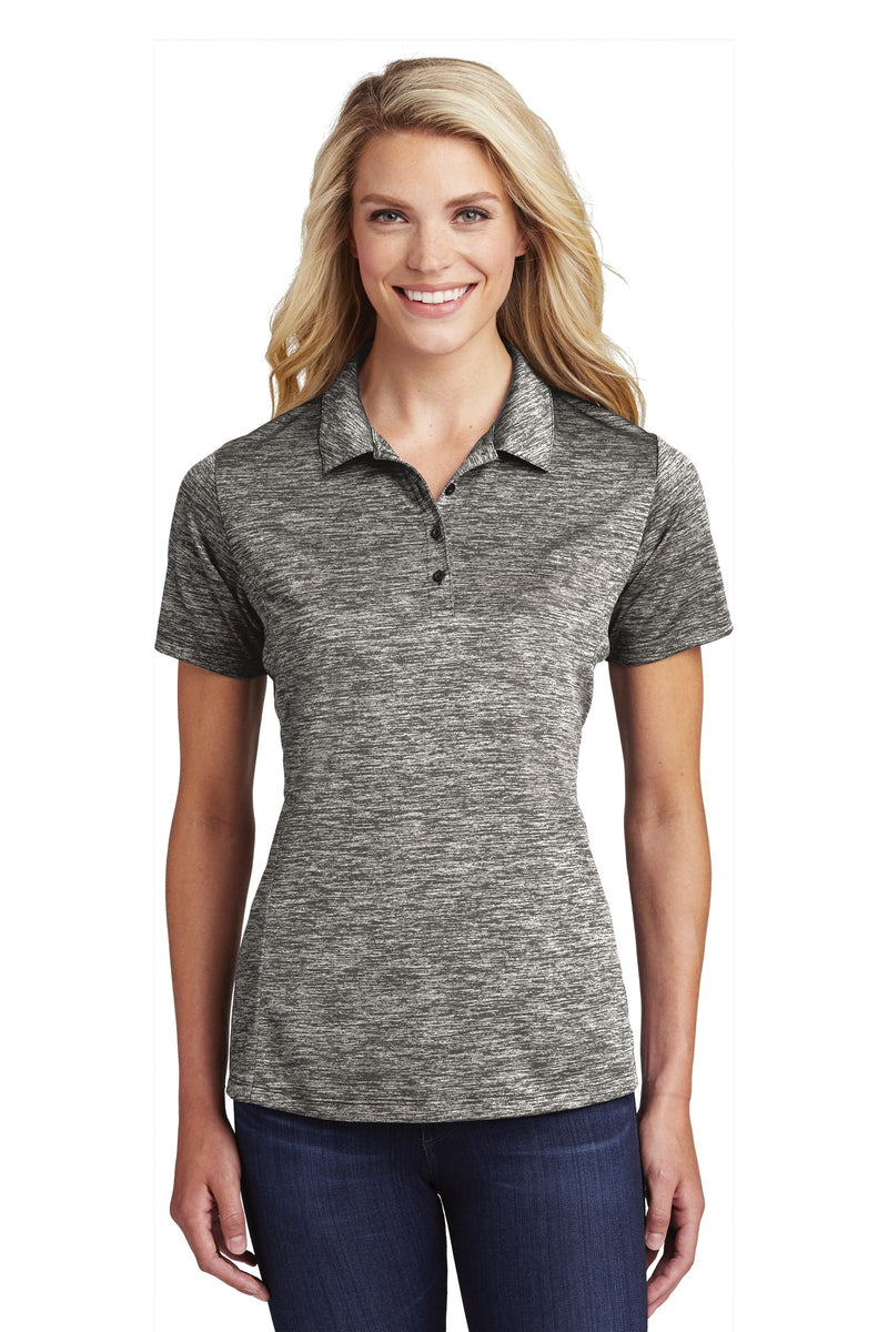 DRIEQUIP Women's Moisture Wicking Electric Heather Polo. L