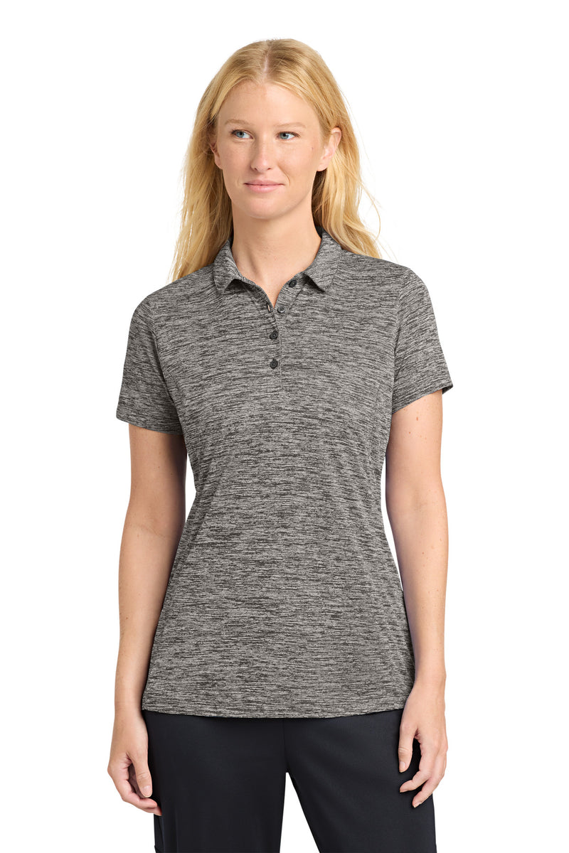 DRIEQUIP Women's Moisture Wicking Electric Heather Polo L