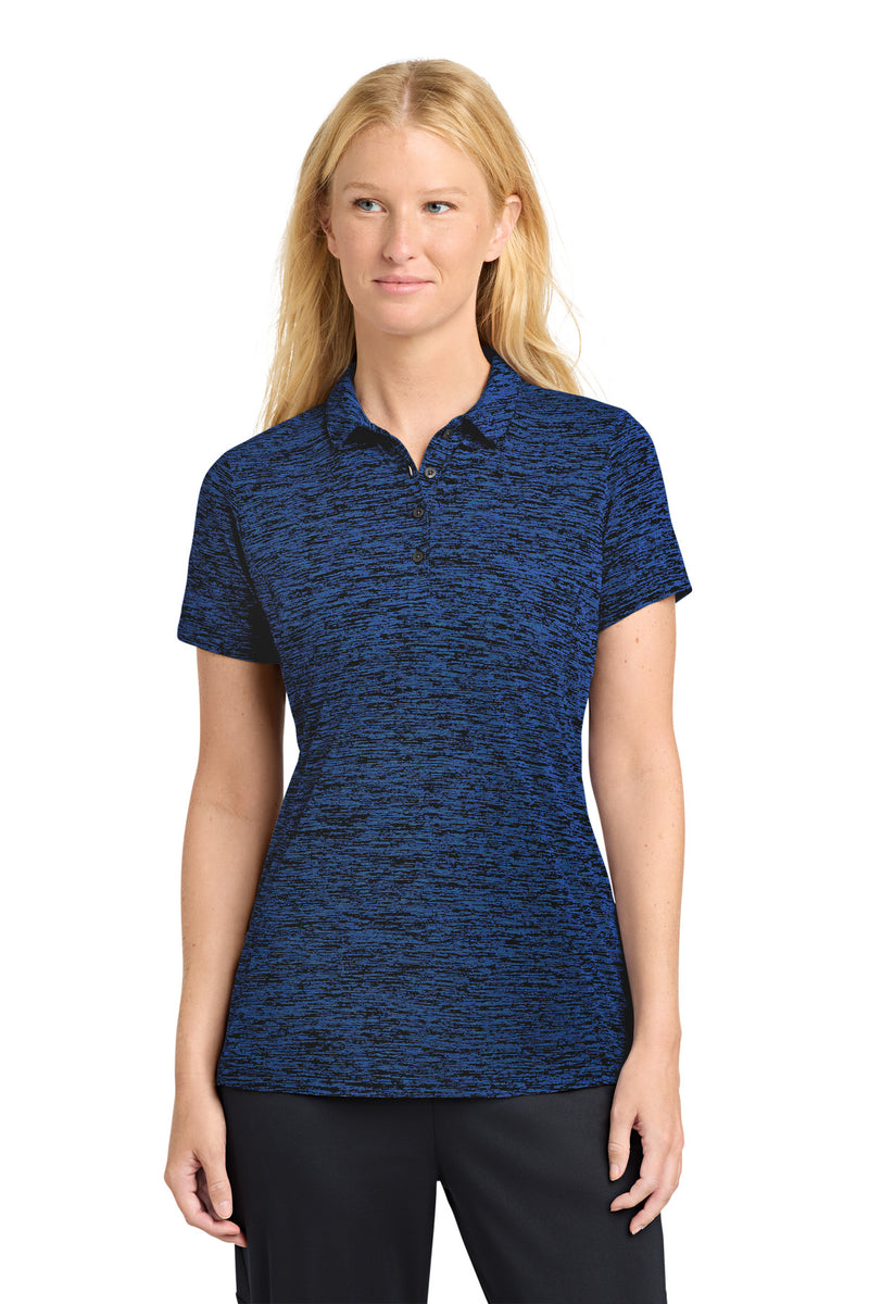 DRIEQUIP Women's Moisture Wicking Electric Heather Polo L