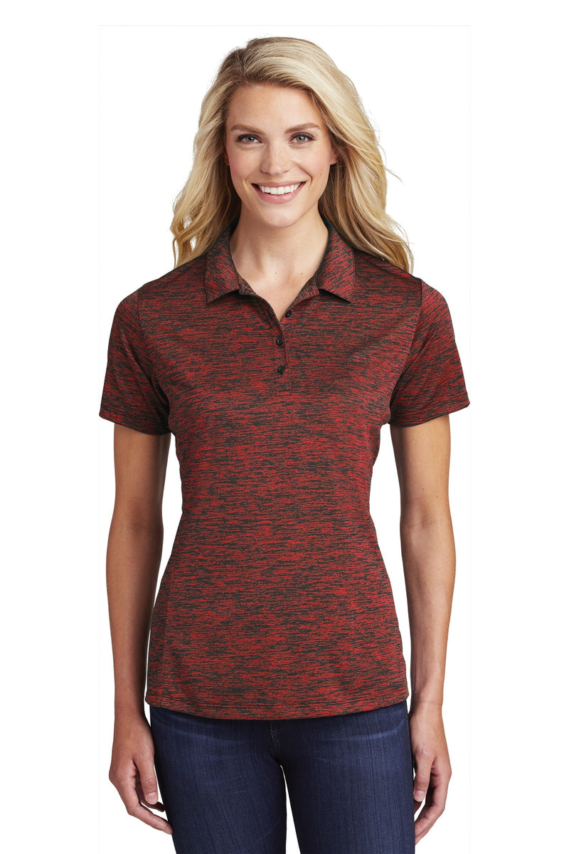 DRIEQUIP Women's Moisture Wicking Electric Heather Polo. L