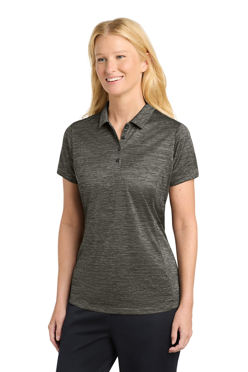 DRIEQUIP Women's Moisture Wicking Electric Heather Polo L