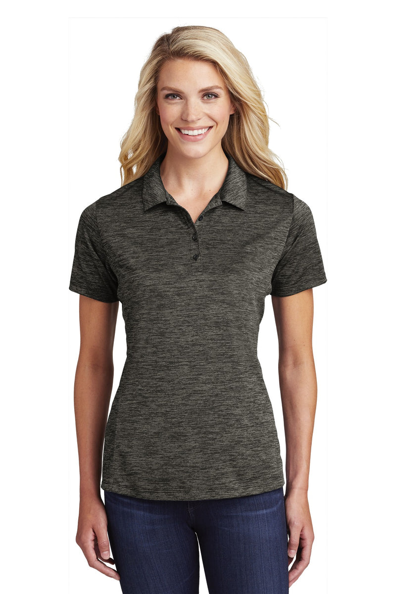 DRIEQUIP Women's Moisture Wicking Electric Heather Polo. L