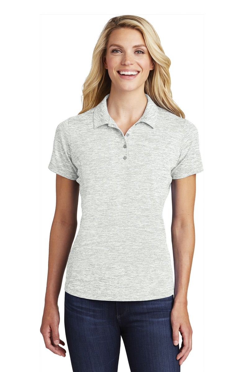 DRIEQUIP Women's Moisture Wicking Electric Heather Polo. L