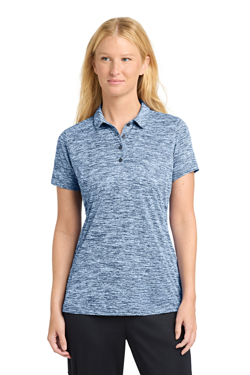 DRIEQUIP Women's Moisture Wicking Electric Heather Polo L