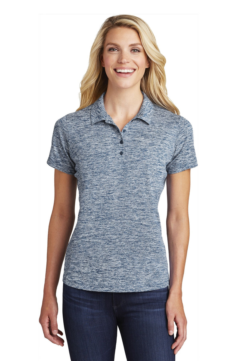 DRIEQUIP Women's Moisture Wicking Electric Heather Polo. L
