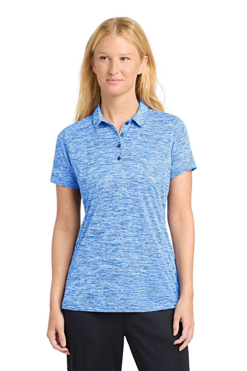 DRIEQUIP Women's Moisture Wicking Electric Heather Polo L