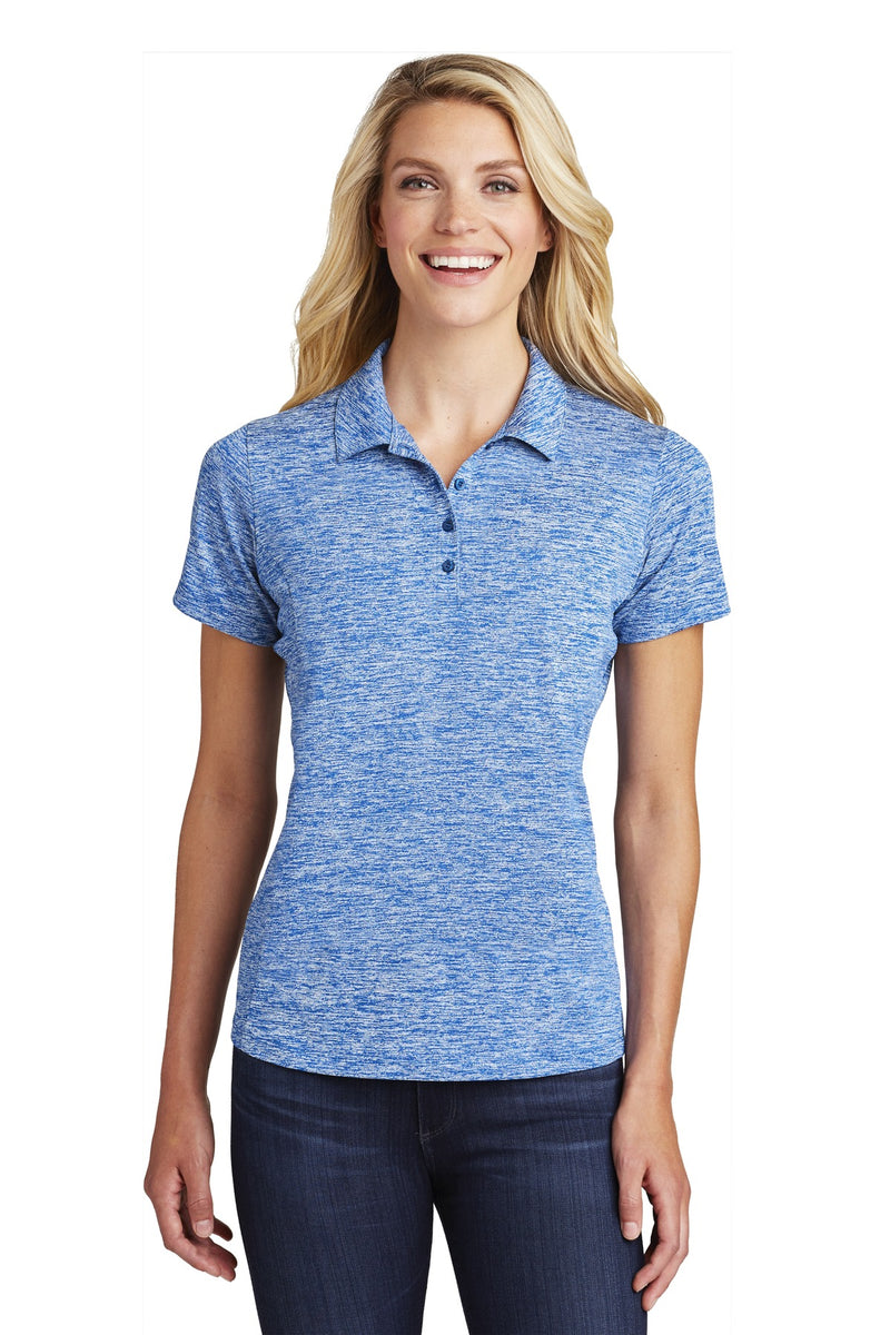 DRIEQUIP Women's Moisture Wicking Electric Heather Polo. L