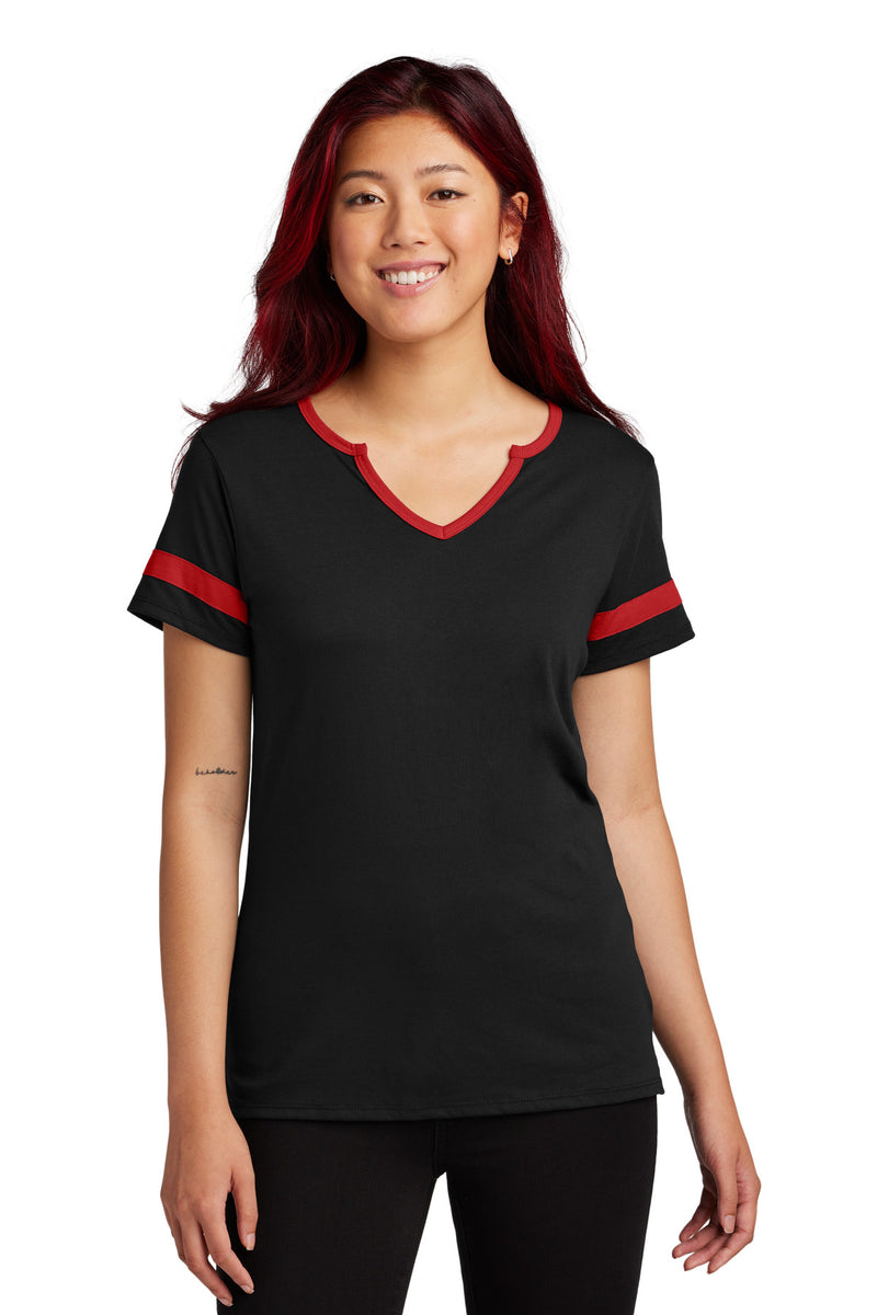 DRIEQUIP Women's Halftime Notch Neck Tee L