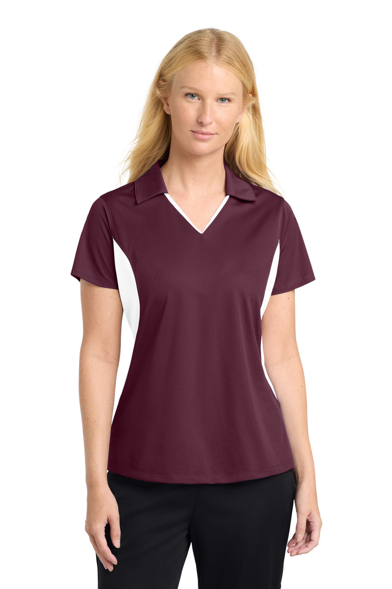 DRIEQUIP Women's Side Blocked Micropique Sport-Wick ® Polo. L