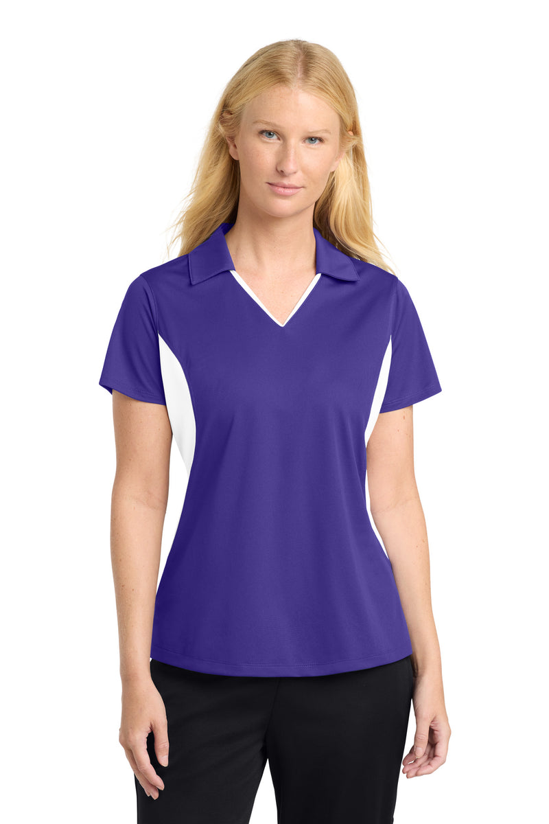 DRIEQUIP Women's Side Blocked Micropique Sport-Wick ® Polo L