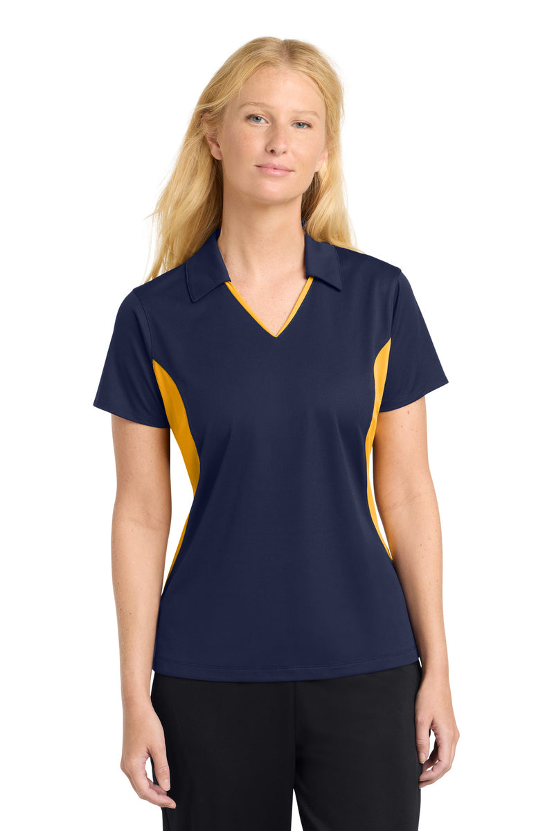 DRIEQUIP Women's Side Blocked Micropique Sport-Wick ® Polo L