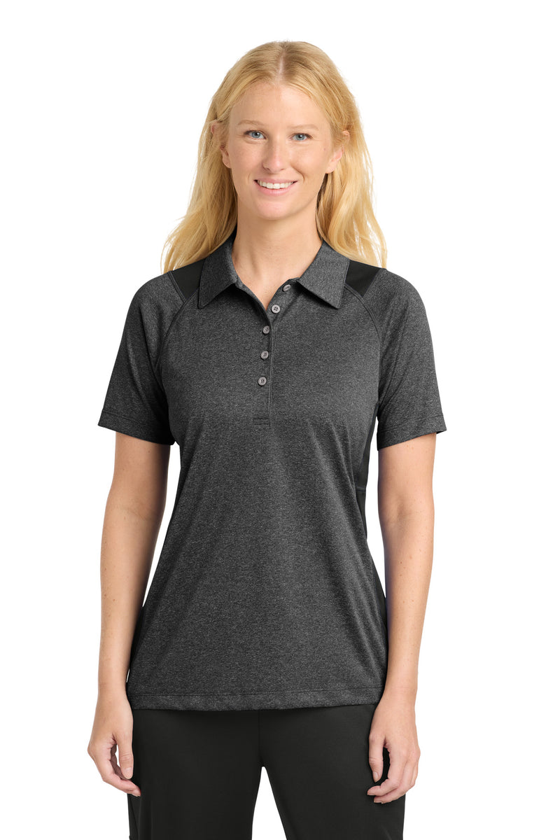 DRIEQUIP Women's Heather Colorblock Contender Polo. L
