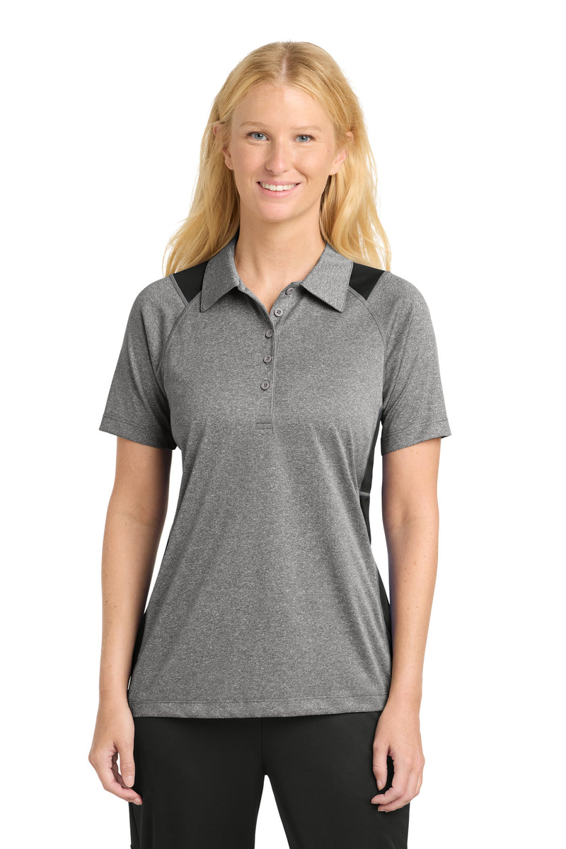 DRIEQUIP Women's Heather Colorblock Contender Polo L