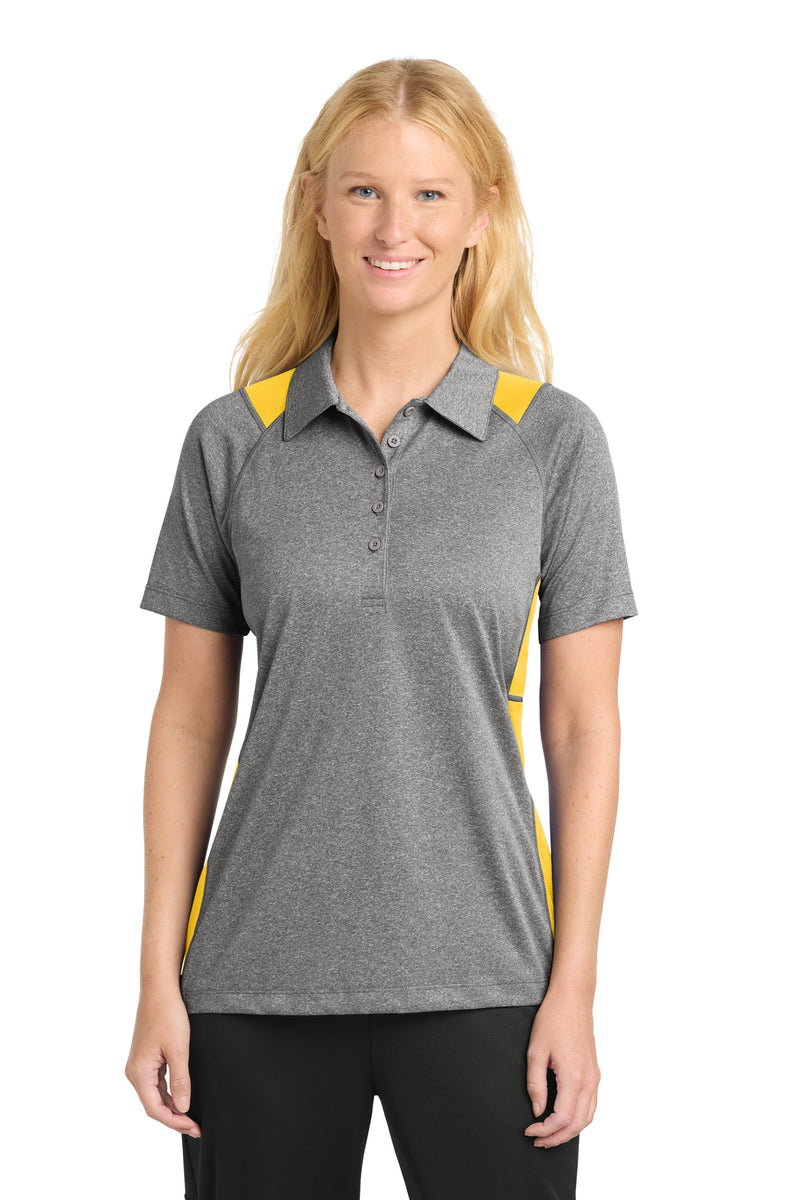 DRIEQUIP Women's Heather Colorblock Contender Polo L