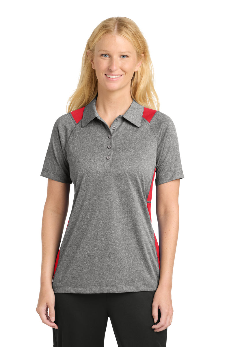DRIEQUIP Women's Heather Colorblock Contender Polo. L