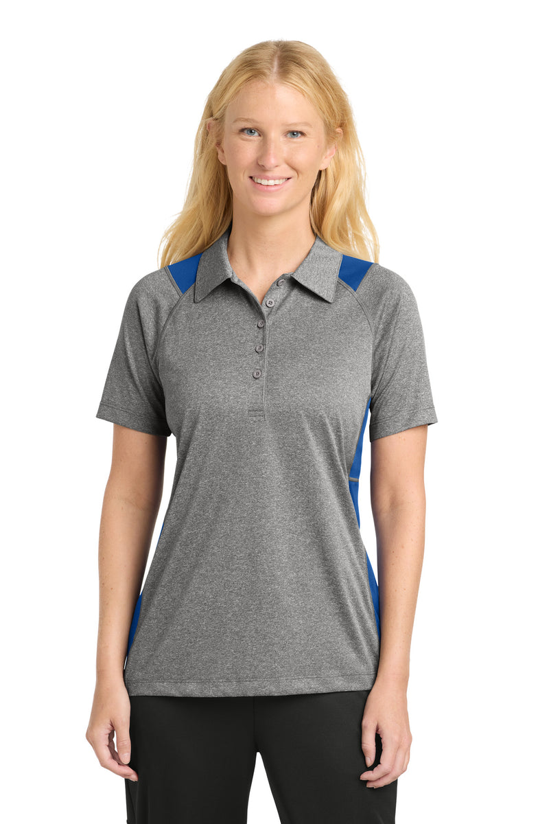DRIEQUIP Women's Heather Colorblock Contender Polo. L