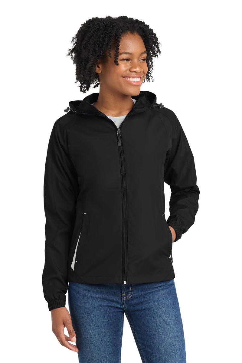 DRIEQUIP Women's Colorblock Hooded Raglan Jacket L
