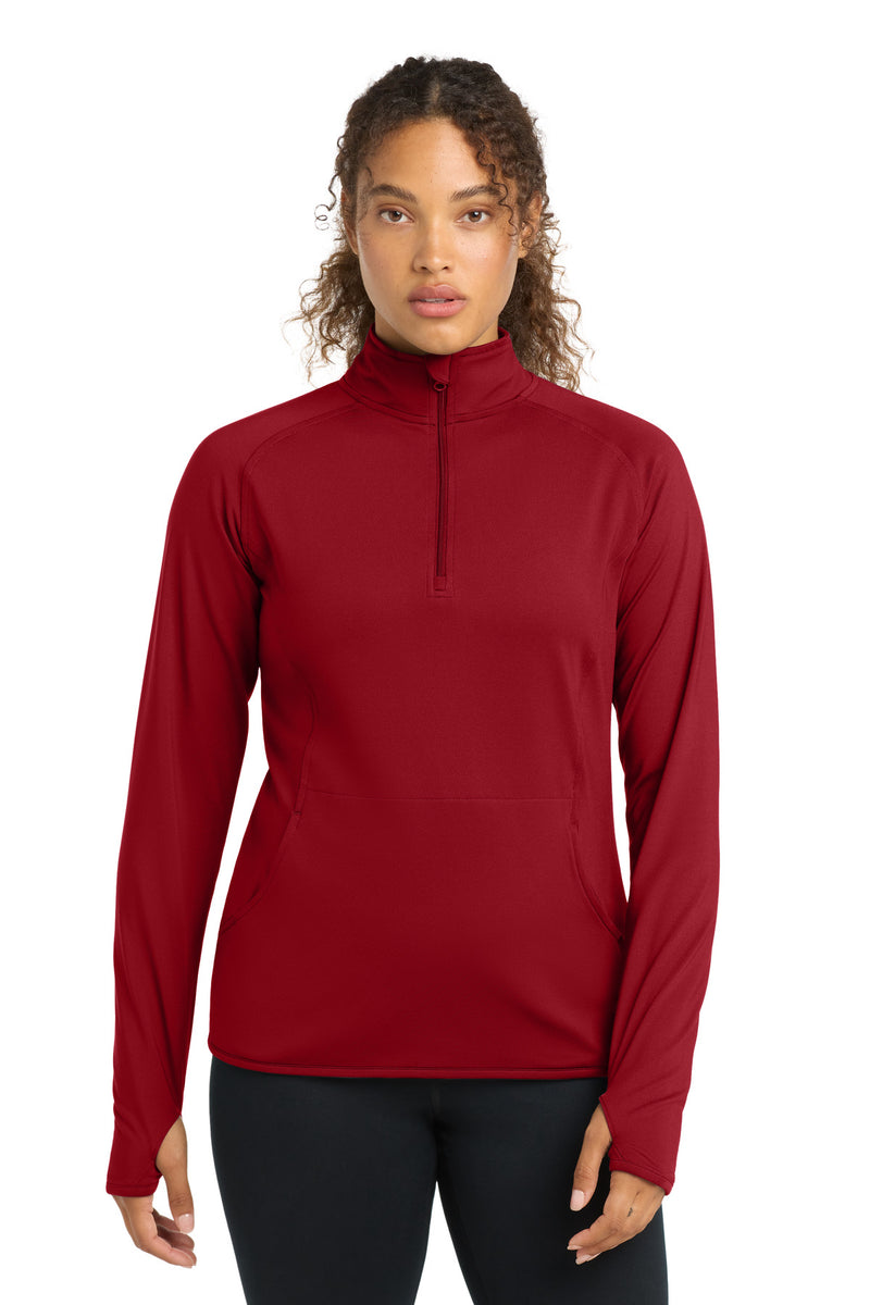 DRIEQUIP Women's Stretch 1/4-Zip Pullover with Thumbholes
