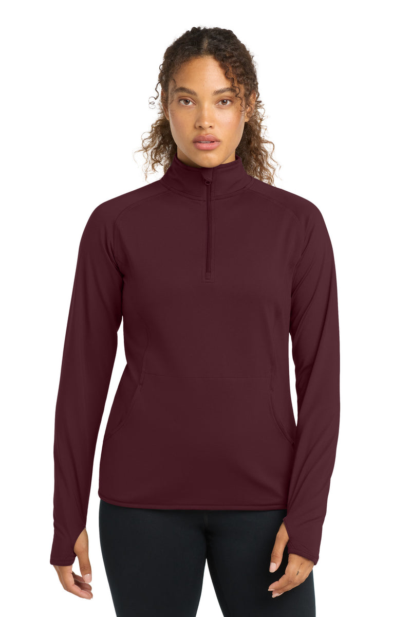 DRIEQUIP Women's Stretch 1/4-Zip Pullover with Thumbholes