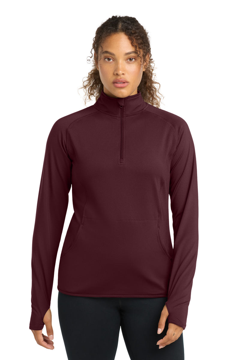 DRIEQUIP Women's Stretch 1/4-Zip Pullover with Thumbholes