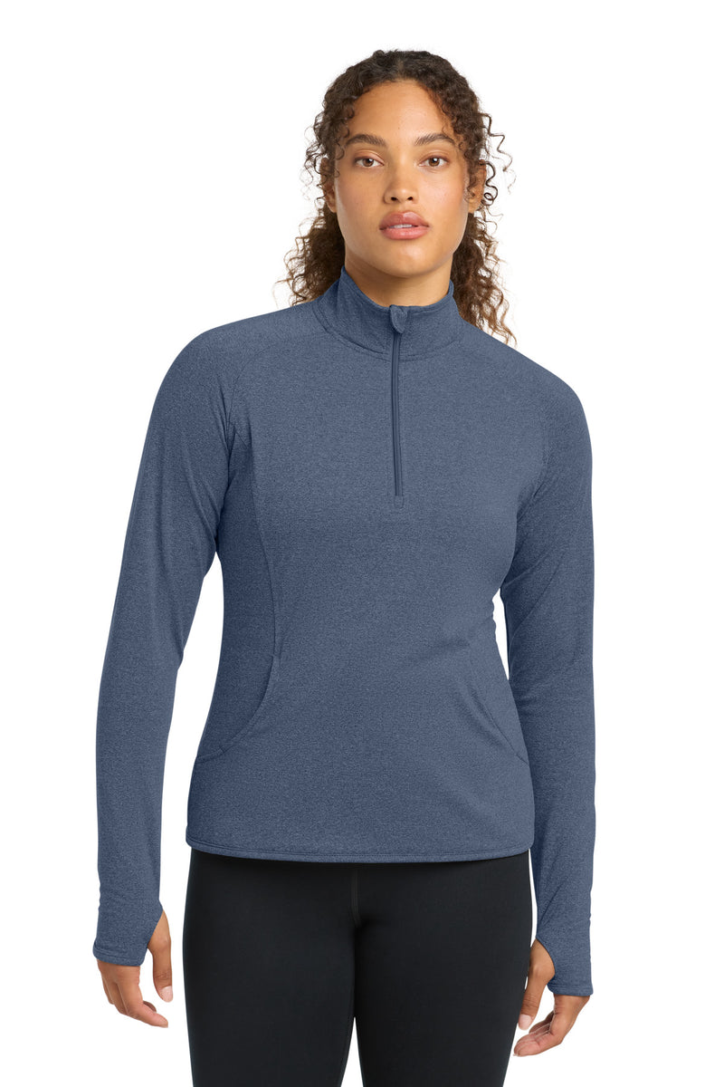 DRIEQUIP Women's Stretch 1/4-Zip Pullover with Thumbholes