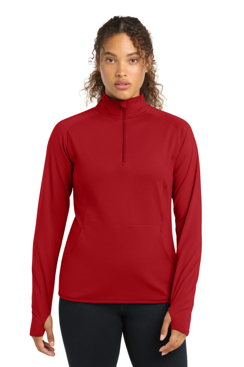 DRIEQUIP Women's Stretch 1/4-Zip Pullover with Thumbholes