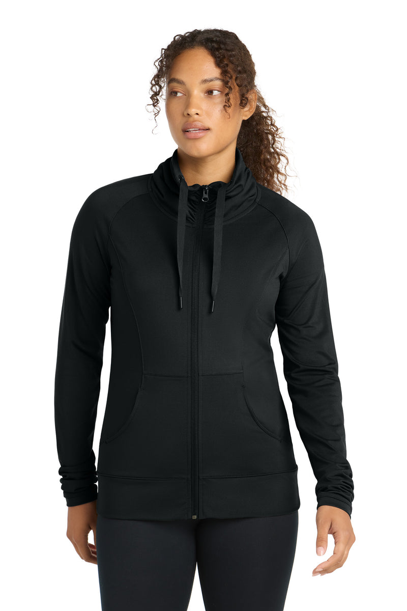 DRIEQUIP Women's Stretch Full-Zip Jacket with Cowl Collar