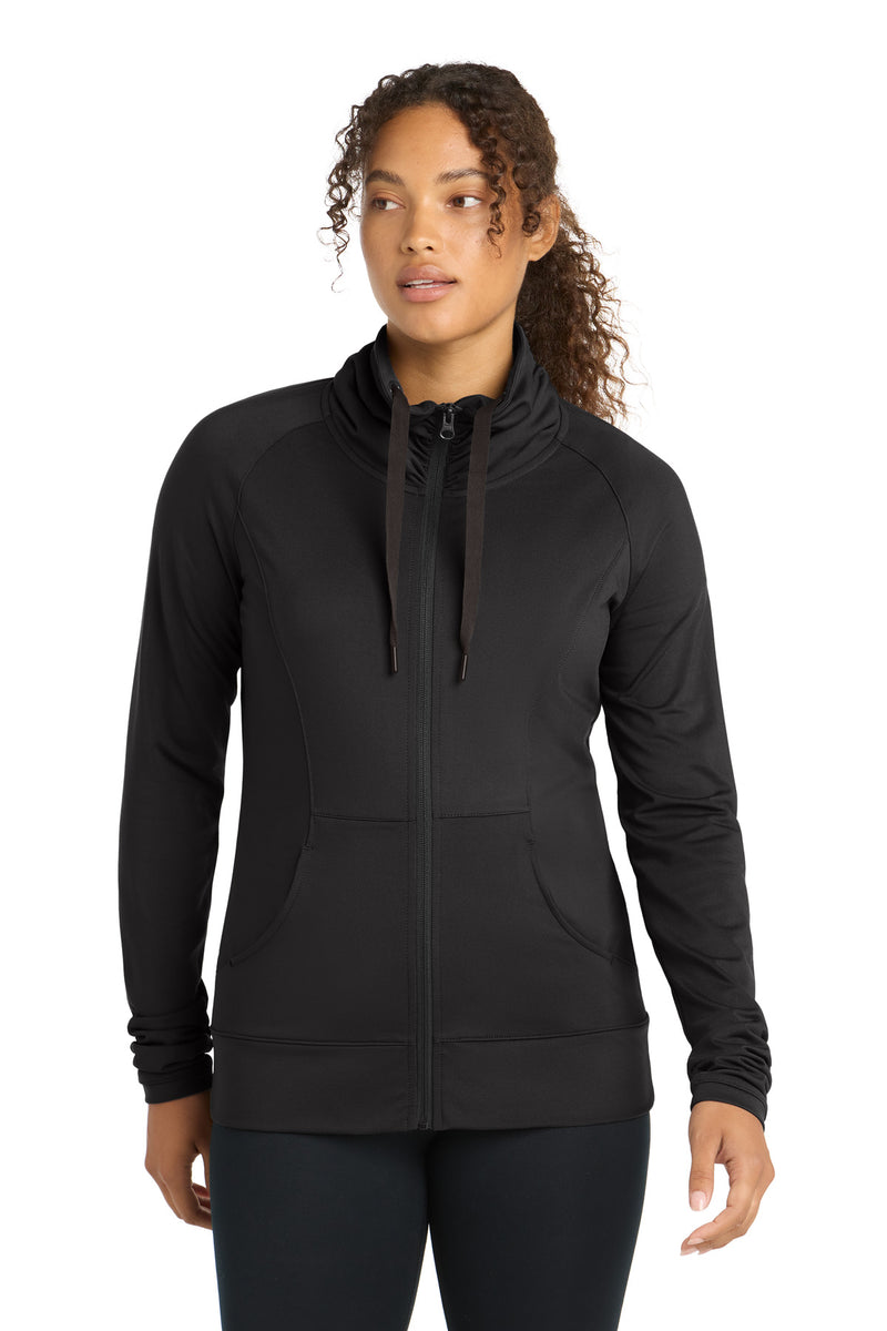 DRIEQUIP Women's Stretch Full-Zip Jacket with Cowl Collar