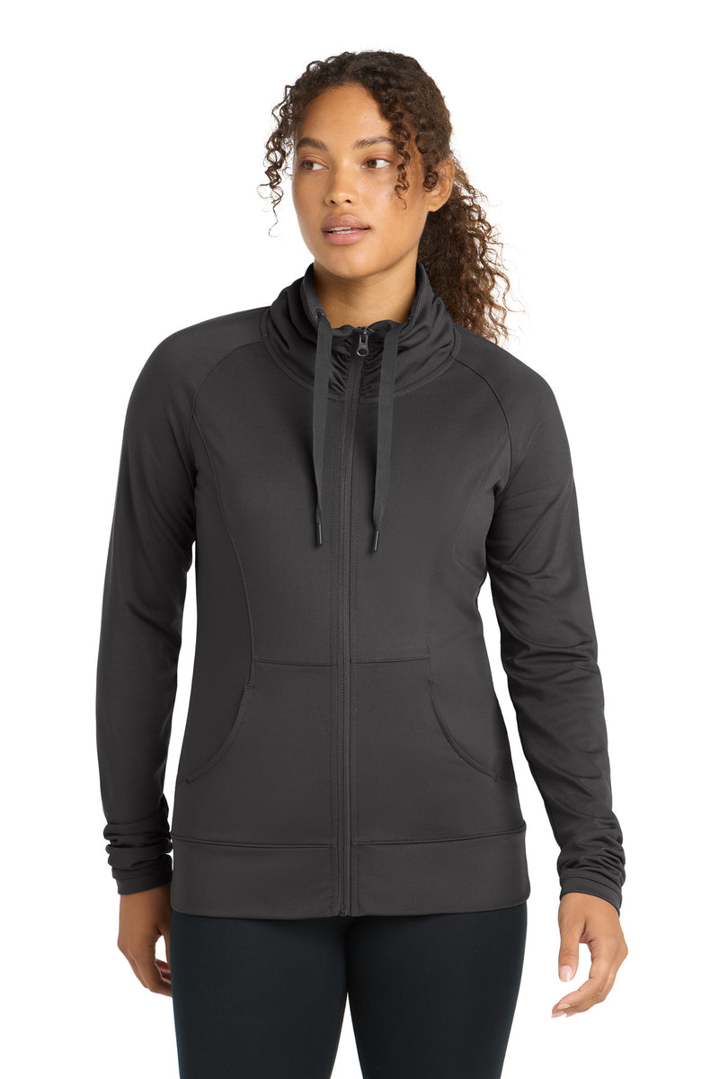 DRIEQUIP Women's Stretch Full-Zip Jacket with Cowl Collar