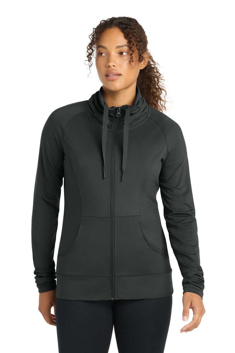 DRIEQUIP Women's Stretch Full-Zip Jacket with Cowl Collar
